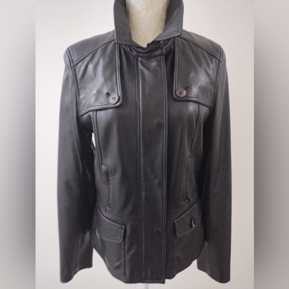 TCO LIGHTWEIGHT BLACK LEATHER  JACKET